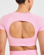 Adapt Seamless Crop Top - Spring Pink - Image 6