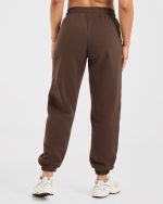 Classic Plush Oversized Joggers - Brown - Image 2