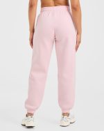 Classic Plush Oversized Joggers - Pastel Pink - Image 2