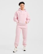 Classic Plush Oversized Hoodie - Pastel Pink - Image 3