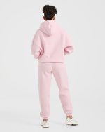 Classic Plush Oversized Joggers - Pastel Pink - Image 4