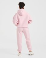 Classic Plush Oversized Hoodie - Pastel Pink - Image 4