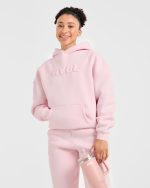 Classic Plush Oversized Hoodie - Pastel Pink - Image 8