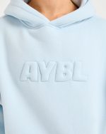 Classic Plush Oversized Hoodie - Pastel Blue - Image 5