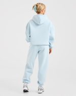 Classic Plush Oversized Joggers - Pastel Blue - Image 4