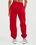 AYBL Sports Club Oversized Joggers - True Red - Image 2