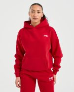 AYBL Sports Club Oversized Hoodie - True Red - Image 2