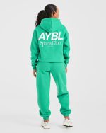 AYBL Sports Club Oversized Hoodie - Racing Green - Image 3