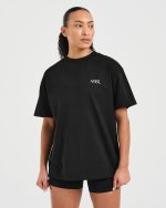 Strength Club Oversized T Shirt - Black - Image 2