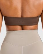 Essential Halterneck Sports Bra - Deep Cocoa Brown - Image 6