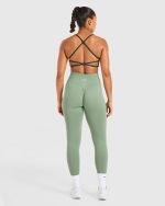 Essential Crossback Sports Bra - Deep Green - Image 4