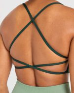 Essential Crossback Sports Bra - Deep Green - Image 6