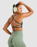 Essential Crossback Sports Bra - Deep Green - Image 7