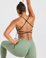 Essential Crossback Sports Bra - Deep Green - Image 8