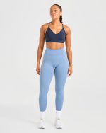 Essential Crossback Sports Bra - Deep Navy - Image 3