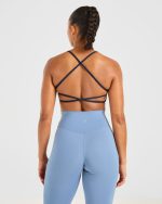 Essential Crossback Sports Bra - Deep Navy - Image 2