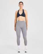 Essential Halterneck Sports Bra - Deep Navy - Image 3