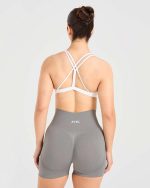 Essential Strappy Sports Bra - White - Image 2