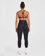 Essential Strappy Sports Bra - Black - Image 4
