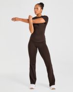 Sculpt T Shirt - Deep Cocoa Brown - Image 7