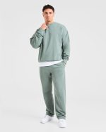 Craft Oversized Straight Leg Joggers - Vintage Sage - Image 8