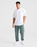 Essential Oversized Joggers - Dusty Blue - Image 3