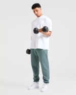 Essential Oversized Joggers - Dusty Blue - Image 7