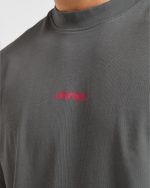 Orbit Oversized T Shirt - Charcoal/Red - Image 6