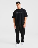 Sports Club Dot Oversized T Shirt - Black - Image 3