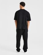 Sports Club Dot Oversized T Shirt - Black - Image 4