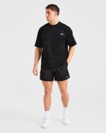 Athletics Script Oversized T Shirt - Black - Image 4