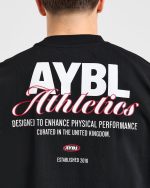 Athletics Script Oversized T Shirt - Black - Image 5