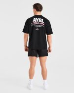 Athletics Script Oversized T Shirt - Black - Image 3