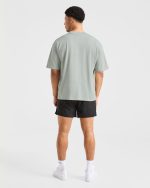 Sports Club Dot Oversized T Shirt - Green Mist - Image 4