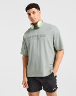 Sports Club Dot Oversized T Shirt - Green Mist - Image 7