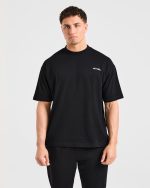 Blur Oversized T Shirt - Black - Image 2