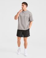 Sports Club Dot Oversized T Shirt - Cloud Grey - Image 3