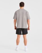 Sports Club Dot Oversized T Shirt - Cloud Grey - Image 4