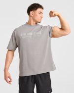 Sports Club Dot Oversized T Shirt - Cloud Grey - Image 7