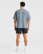 Blur Oversized T Shirt - Steel Blue - Image 3
