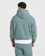 Essential Oversized Hoodie - Dusty Blue - Image 2