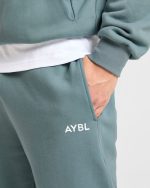 Essential Oversized Joggers - Dusty Blue - Image 5