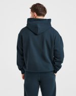 Essential Oversized Hoodie - Navy - Image 2