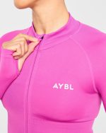 Empower Seamless Full Zip Jacket - Magenta - Image 6