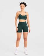 Empower Seamless Sports Bra - Dark Green - Image 3