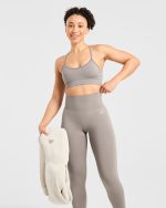 Empower Seamless Sports Bra - Taupe - Image 8