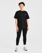 Power Lifting Illustration T Shirt - Black/Pink - Image 4
