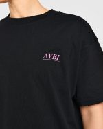 Power Lifting Illustration T Shirt - Black/Pink - Image 5