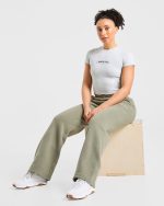 Sports Club Baby Tee - Heather Grey/Green - Image 7