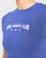 Sports Club Varsity Baby Tee - Cobalt - Image 6